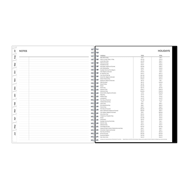 2025-2026 Blue Sky Analeis 8" x 10" Academic Year Monthly Planner, Plastic Cover, Multicolored (130613-A26)