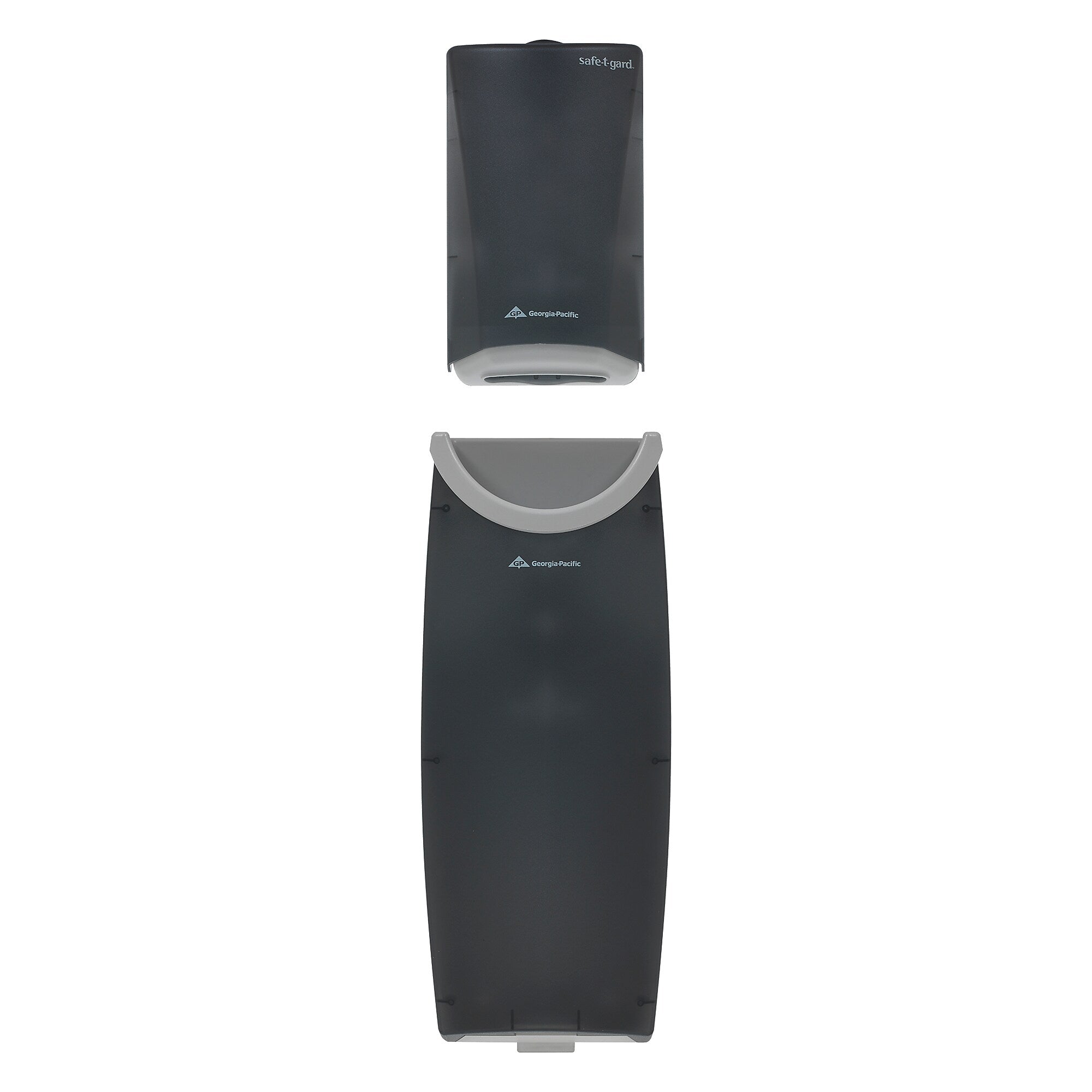 GP Safe-T-Gard™ Translucent Smoke Door Tissue Dispenser and Trash Receptacle, 6.600"W x 4.000"D x 11.000"H