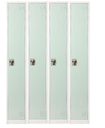 AdirOffice 72" Single Tier Misty Green Storage Locker, 4/Pack (ADI629-201-MGRN-PKG-4)