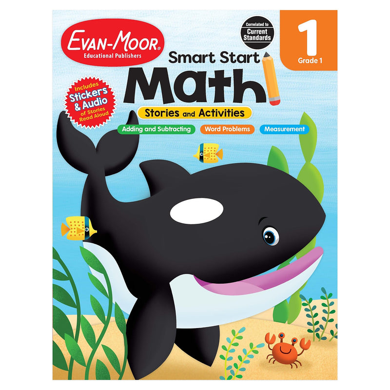 Evan-Moor Smart Start Acvitity Book Basic Skills Bundle, Grade 1 Workbook, 3 Books/Set