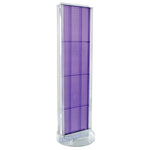 Azar Displays 60”H x16”W Two-Sided Pegboard Floor Display w/ C-Channel Sides on Revolving Round Studio Base, Purple (700788-PUR)