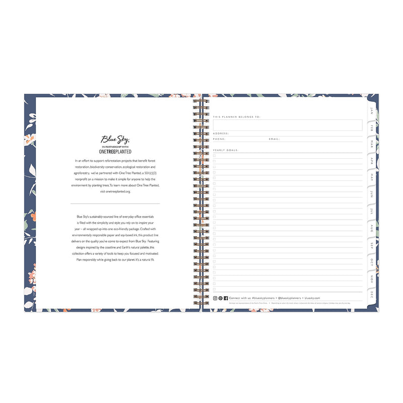 Sustainability Planning Calendar BSS Effie Textured Folded Artcard 8.5x11 RY26 Wkly/Mthly Safety Wirebound -