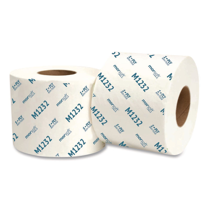 Morcon Morsoft Recycled Toilet Paper, 1-Ply, White, 1200 Sheets/Roll, 48 Rolls/Carton (MORM1232)