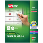 Avery Sure Feed Laser/Inkjet Multipurpose Labels, 1" Dia, White, 945 Labels/Pack (6450)