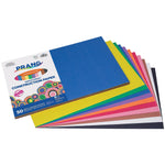 Prang 12" x 18" Construction Paper, Assorted Colors, 50 Sheets/Pack, 5 Packs/Bundle (PAC6507-5)