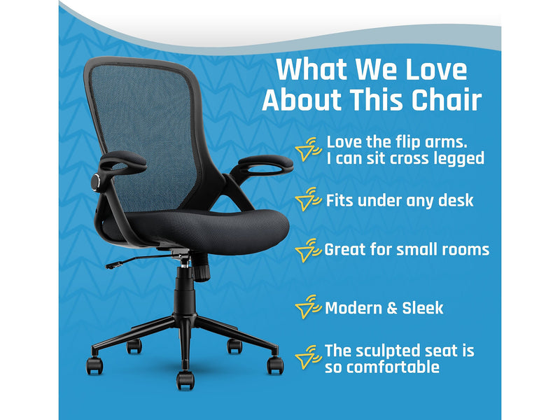 Click365 Ergonomic Fabric/Mesh Swivel Task Chair, Black (CCHR10003A)