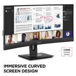 ViewSonic Ergonomic 34" Curved 100Hz LED Monitor, Black (VG3456C)