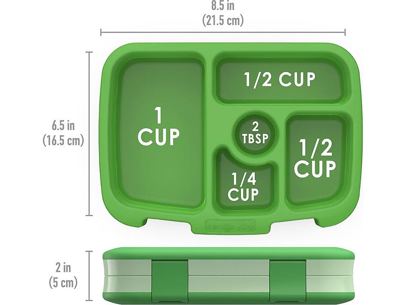 bentgo Kids Bento Box, 5-Compartment, Green, 19 oz. (BGOKIDS-G)