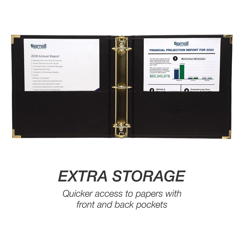 Samsill Classic Executive 2" Non-View Binder, 3-Ring , Black (SAM15160)