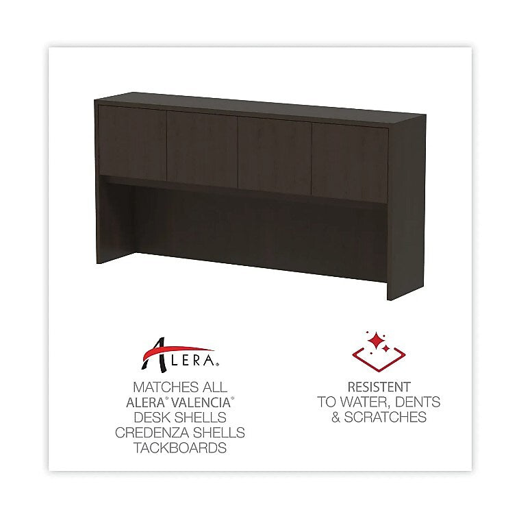 Alera Valencia Series 71 "W Desktop Hutch, Espresso (ALEVA287215ES)