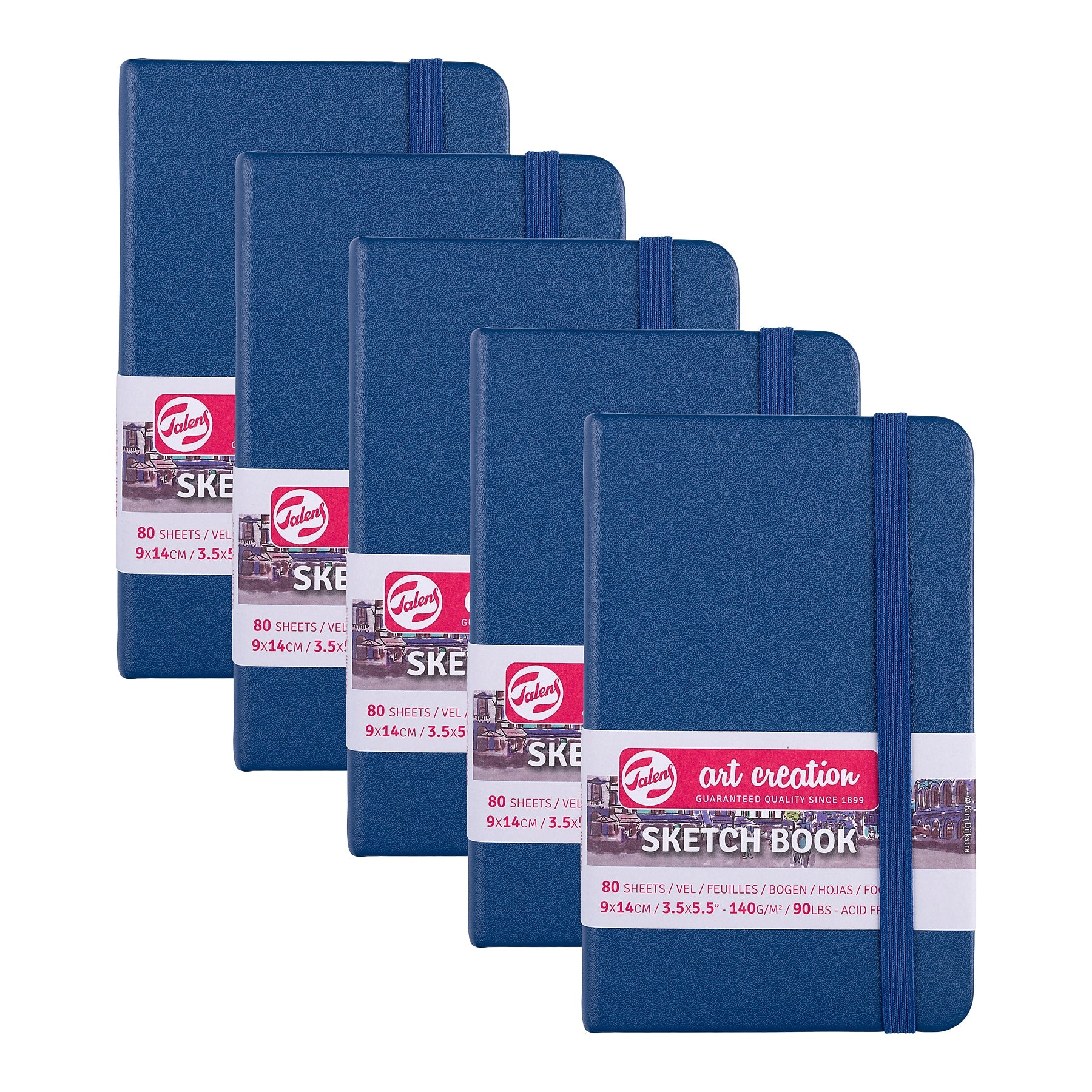 Talens Art Creation 3.5" x 5.5" Sketch Book, 80 Sheets/Book, 5/Bundle (TLN9314231M-5)