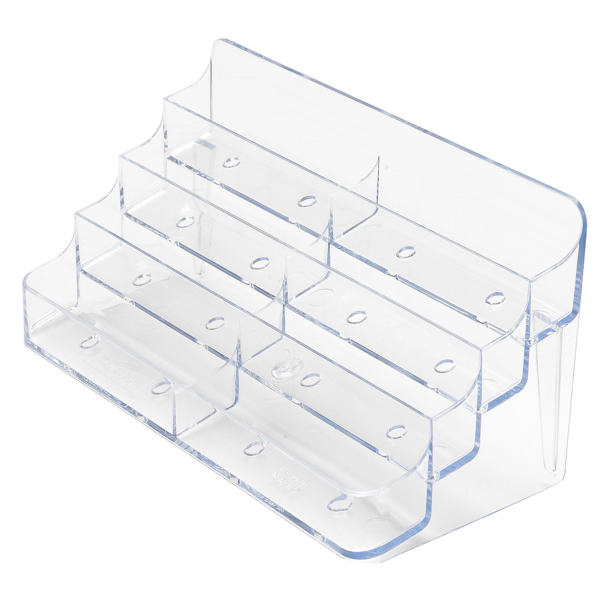 Deflect-O 8-Compartment Business Card Desktop Holder, 400-Card Capacity, Clear (70801)