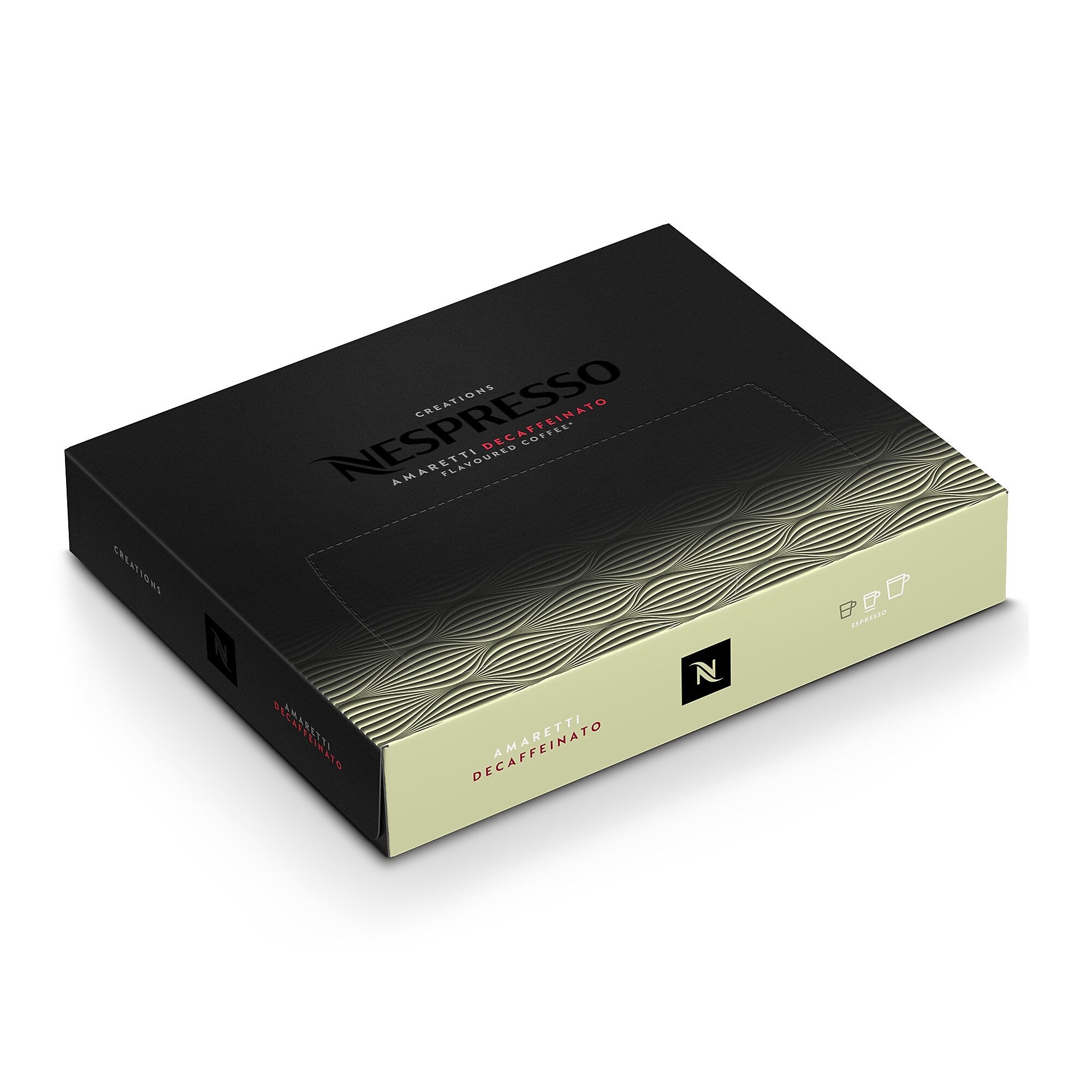 Nespresso Professional Amaretti Decaffeinato Decaf Coffee Nespresso Professional Capsules, Espresso Roast, 50/Box (8639.84)