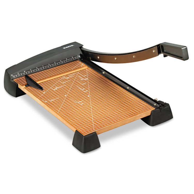 Heavy-Duty Wood Base Guillotine Trimmer, 15 Sheets, 18" Cut Length, 12 X 18