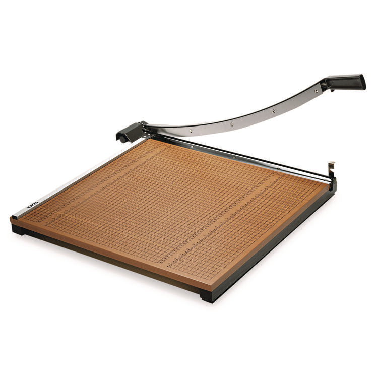 Square Commercial Grade Wood Base Guillotine Trimmer, 20 Sheets, 24" Cut Length, 24 X 24