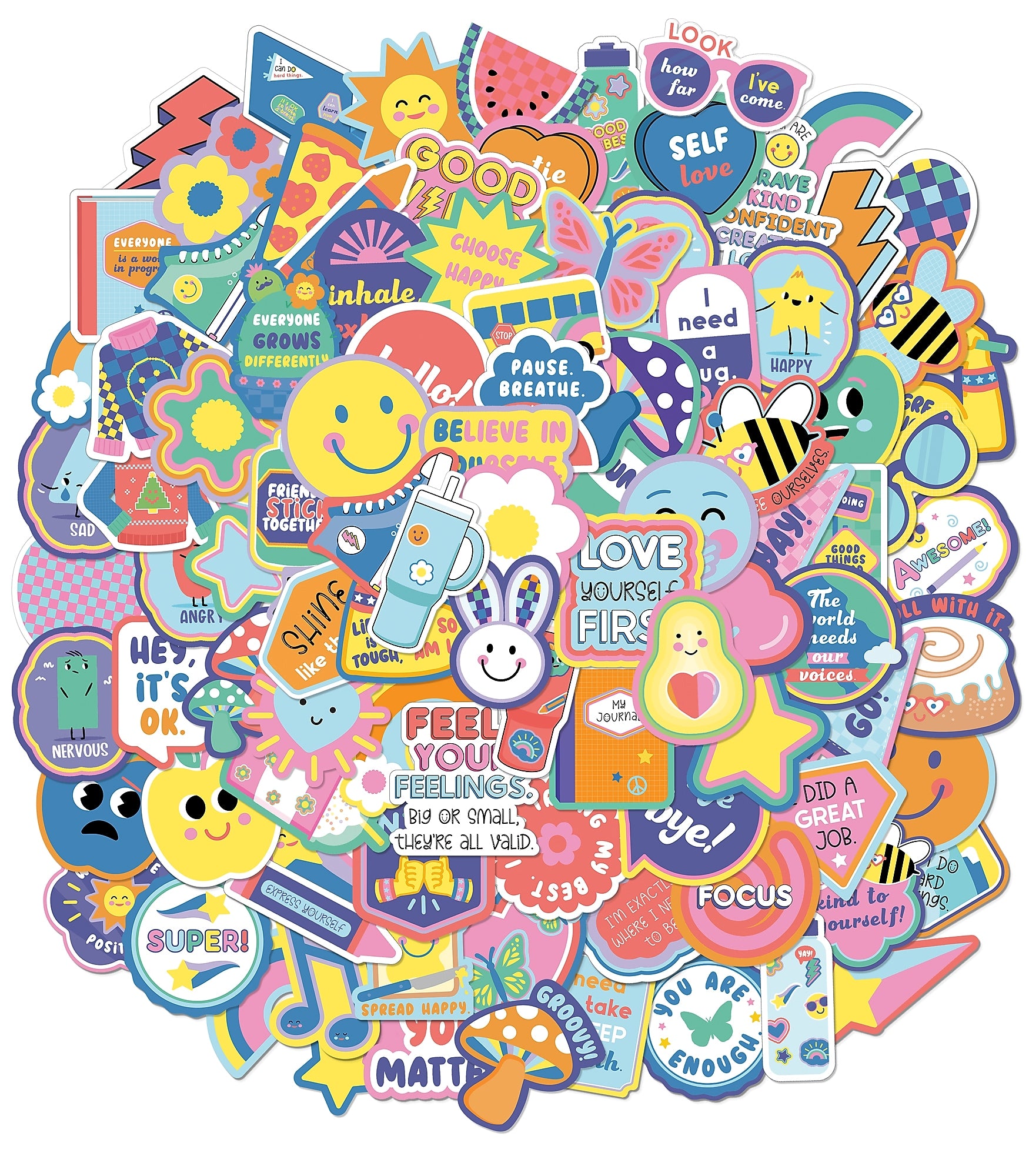Carson Dellosa Education We Stick Together Vinyl Stickers, Assorted Designs, 100/Pack (CDP168322)