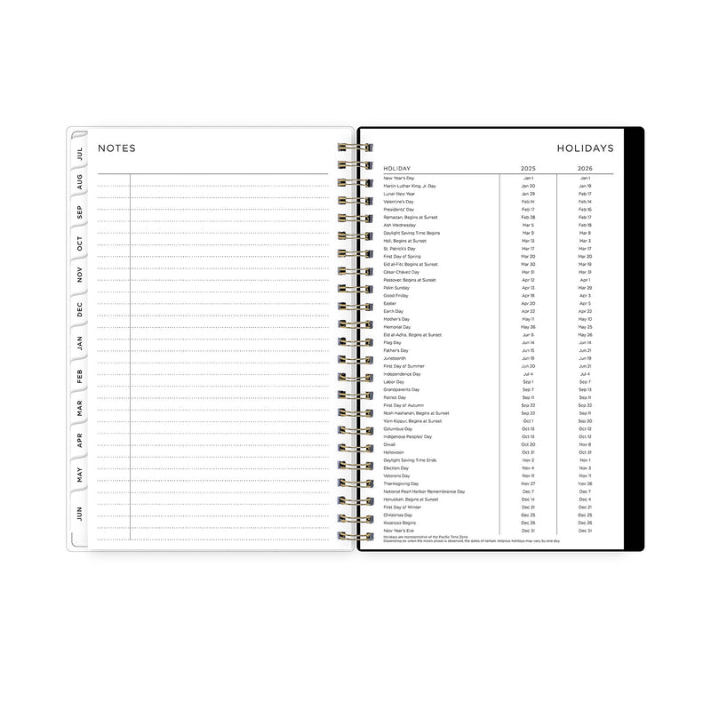 2025-2026 Blue Sky Leopard 5" x 8" Academic Year Weekly & Monthly Planner, Plastic Cover, Multicolored (149047-A26)