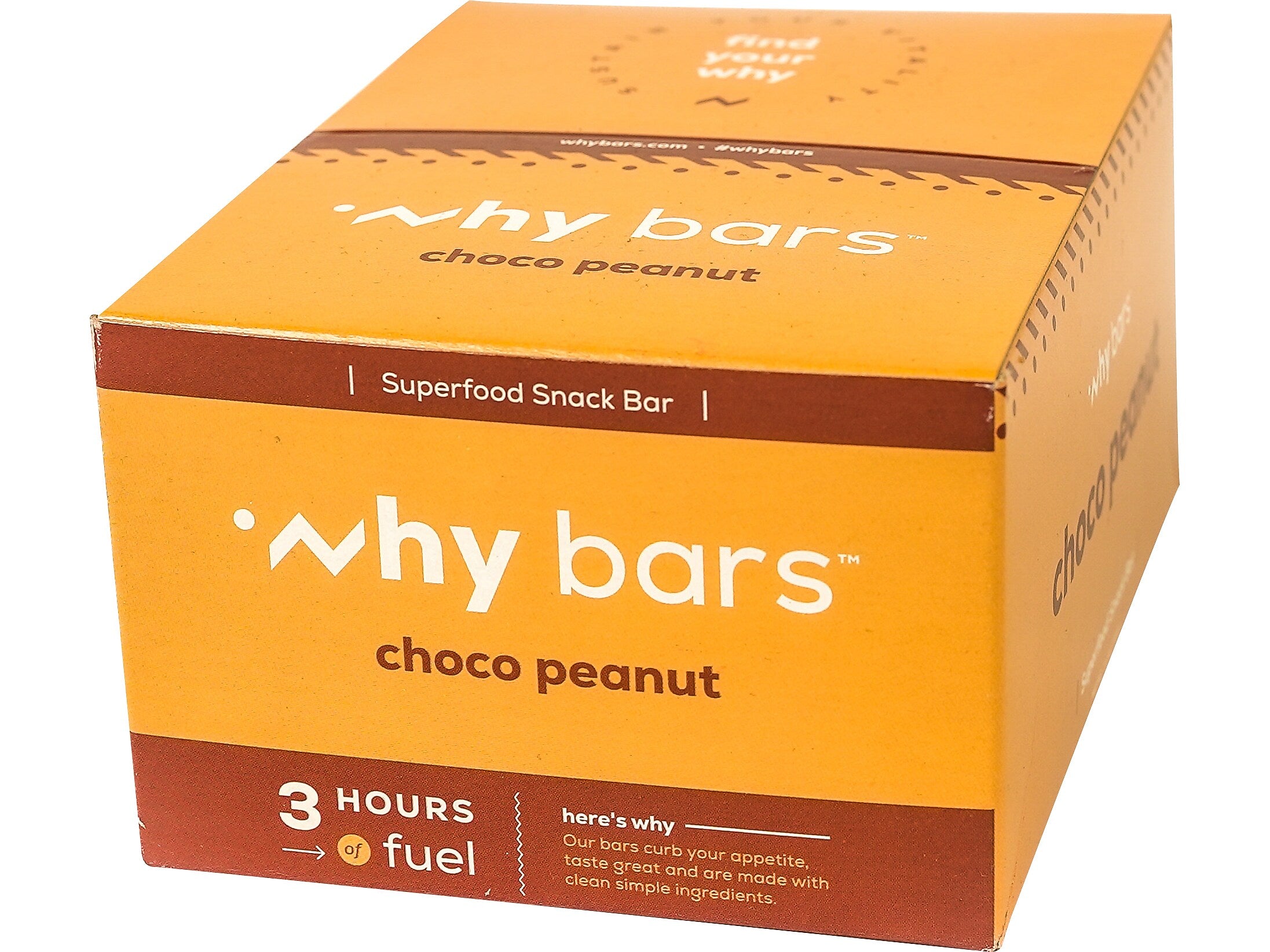 Why Bars Gluten-Free Choco Peanut Superfood Snack Bar, 2.04 oz., 12 Bars/Box (WB2)