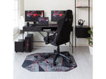 Anji Mountain Rug'd Cracked Ice Carpet & Hard Floor Chair Mat, 36" x 48", Gray/Red (AMB9103)