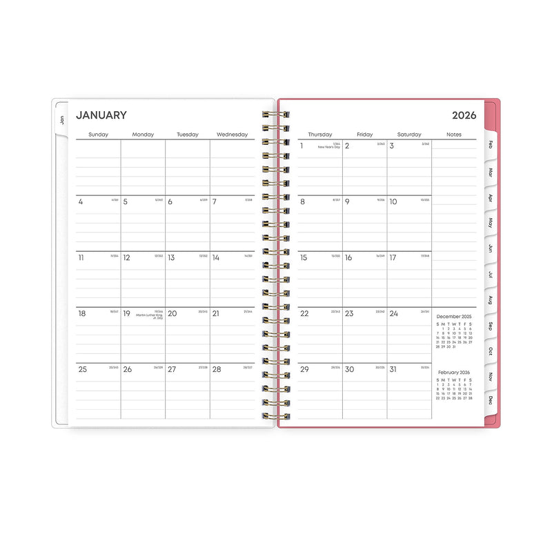 2026 Blue Sky Fly By 5" x 8"  Weekly & Monthly Planner, Plastic Cover, Multicolored (140196-26)