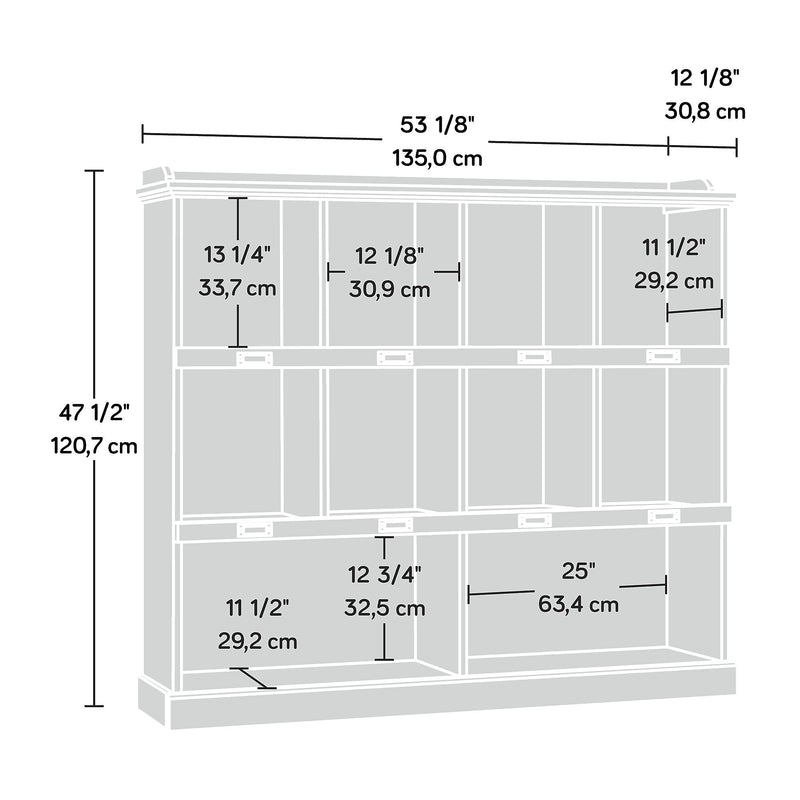 Sauder Barrister Lane 48"H Bookcase, Iron Oak (422717)