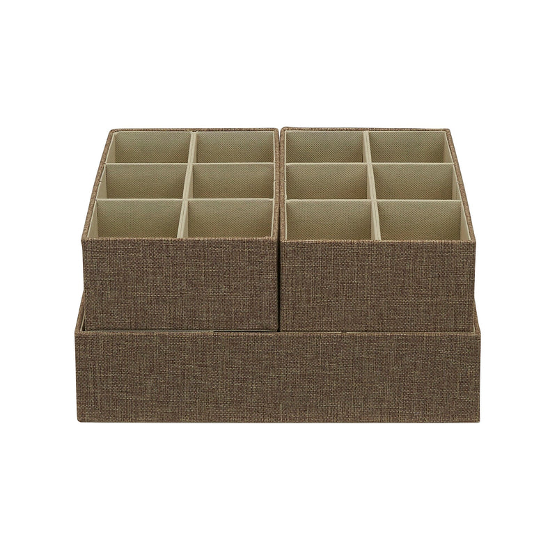 Household Essentials Drawer Organizers, Latte, 3/Pack (754-1)