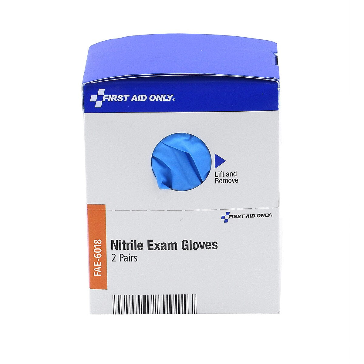 First Aid Only SmartCompliance Refill Powder Free Nitrile Exam Gloves, Latex Free, Large, 4/Box (FAE-6018)