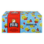 Polar Seltzer Cranberry Lime Flavored Water, 12 oz., 24/Carton (00242)