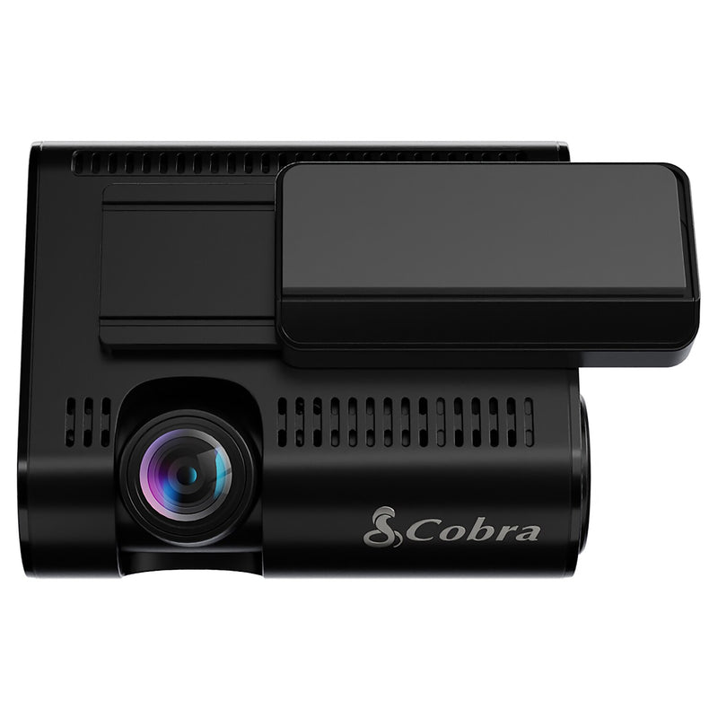 Cobra SC 250R Front 4K Smart Dash Cam with 1080p Rear Accessory Cam, GPS, Wi-Fi & microSD Card, Black (SC250R)