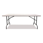 AbilityOne SKILCRAFT 5' x 30" Folding Table, Platinum Gray (7105-01-724-6806)