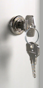 Durable Stylish Brushed Aluminum 36 Key Cabinet System, Gray (1952-23)