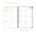 2025-2026 Day Designer for Blue Sky Climbing Floral 5" x 8" Academic Year Weekly & Monthly Planner, Plastic Cover (137881-A26)