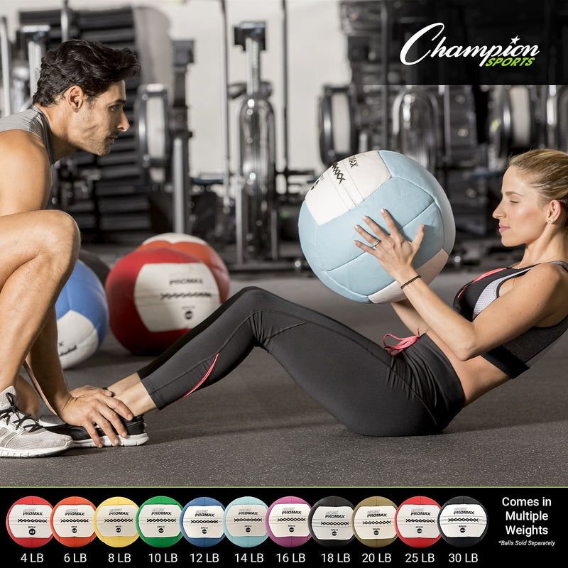 Champion Sports 30 lbs. Rhino Promax Medicine Ball, Black (CHMP219)