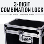 Vaultz Storage Container w/ Combination Lock, Plastic, Black (VZ00266-CAM)