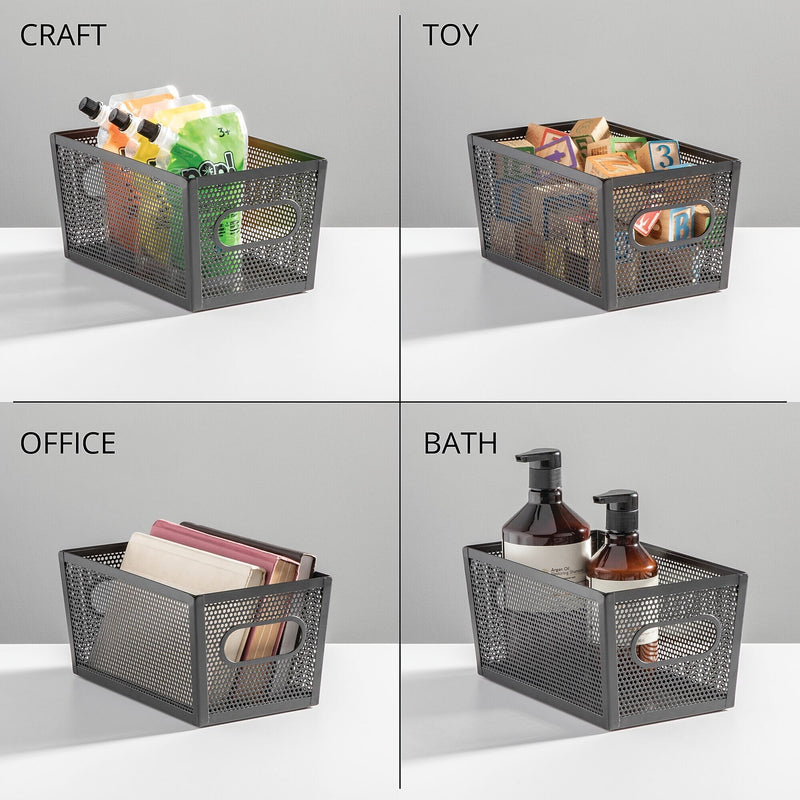 mDesign Steel Organizer, Matte Black (25988)