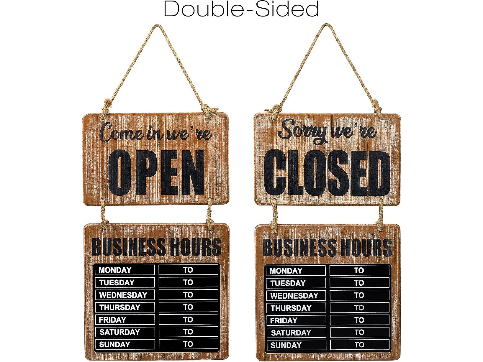 Excello Global Products Business Hours Outdoor Sign, 9.75" x 22.5", Multicolor (EGP-HD-0310)