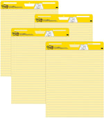 Post-it Super Sticky Easel Pad, 25" x 30", Lined, 30 Sheets/Pad, 4 Pads/Pack (561VAD4PK)