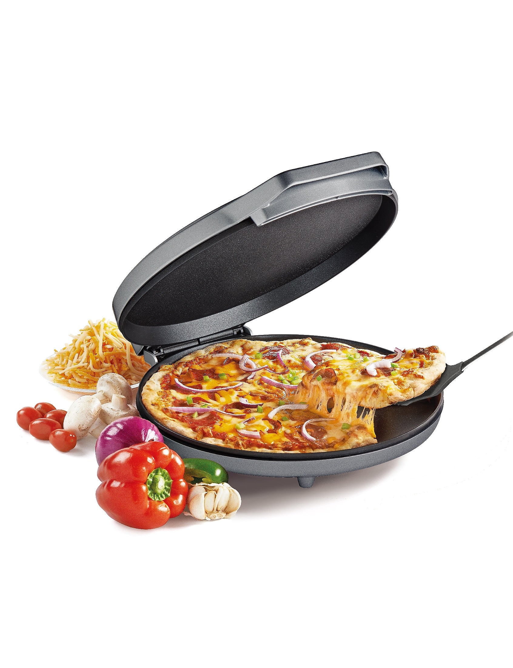Betty Crocker 8-Inch Travel Size Pizza Maker Plus, Red (BC-4959CR)