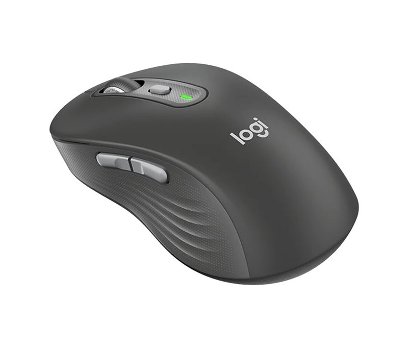 Logitech Signature Plus M750 L Wireless Ergonomic Curved Ambidextrous Optical Mouse, Graphite (910-007508)