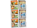 Azar Brochure Holder, 13" x 23.5", Vertical, Wall Mounted, Clear, Acrylic, 2/Pack (252091)