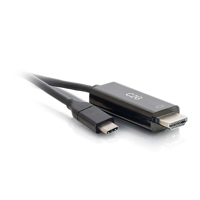 C2G Cables to Go USB-C to HDMI Audio/Video Adapter Cable, Male to Male, Black (26889)