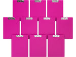 Davis Group Premium Polypropylene Clipboard, Letter Size, Pink, 10/Pack (4511-43-10)