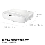 ViewSonic 5000 Lumens WUXGA Ultra Short Throw Projector, White (LS832WU)