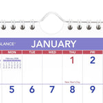 2026 AT-A-GLANCE 6.5" x 7.5" Monthly Wall Calendar, White/Purple (PM5-28-26)