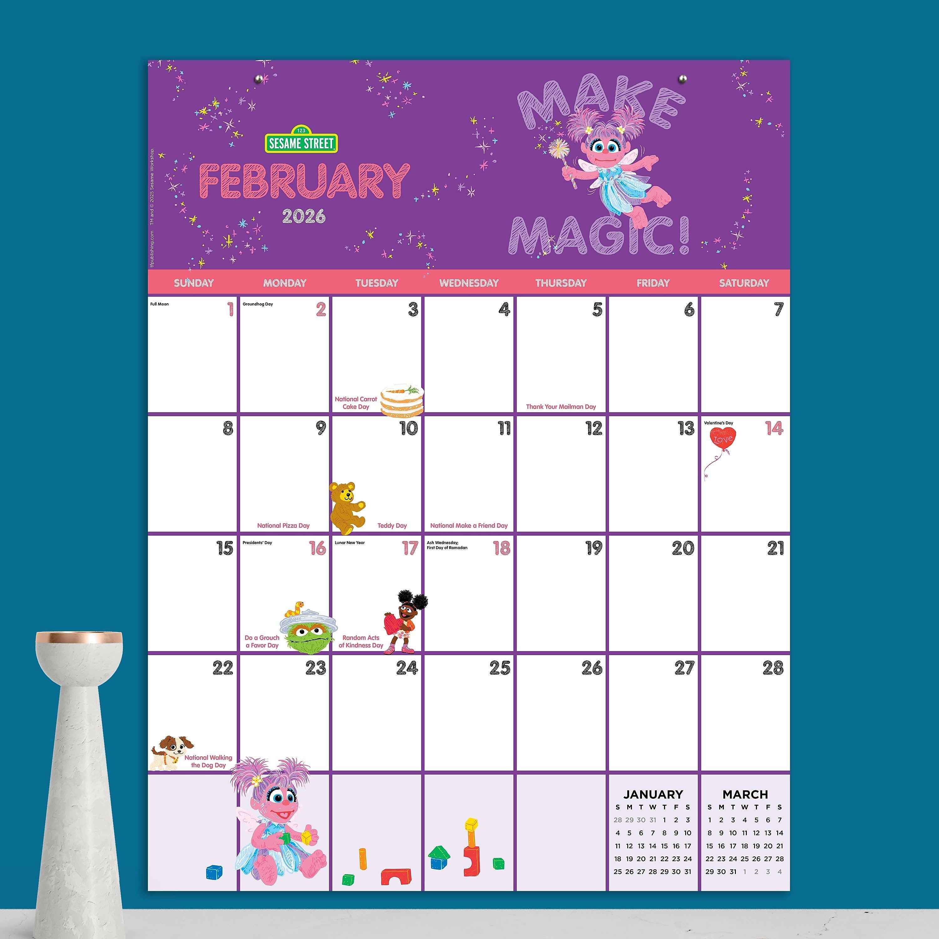 2026 TF Publishing 17" x 22" Monthly Desk Calendar, (26-8216)