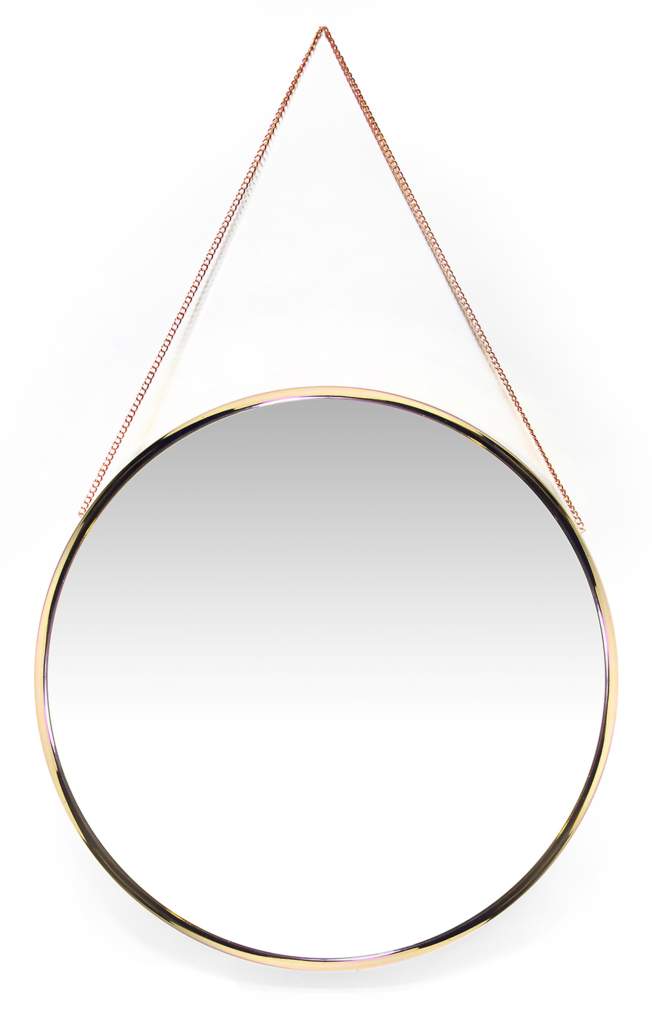 Infinity Instruments Franc Decorative Wall Mirror, Metal, 17.5"Dia. (15462GD)