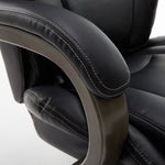 La-Z-Boy Harnett Ergonomic Faux Leather Swivel Executive Chair, Black (46253A)
