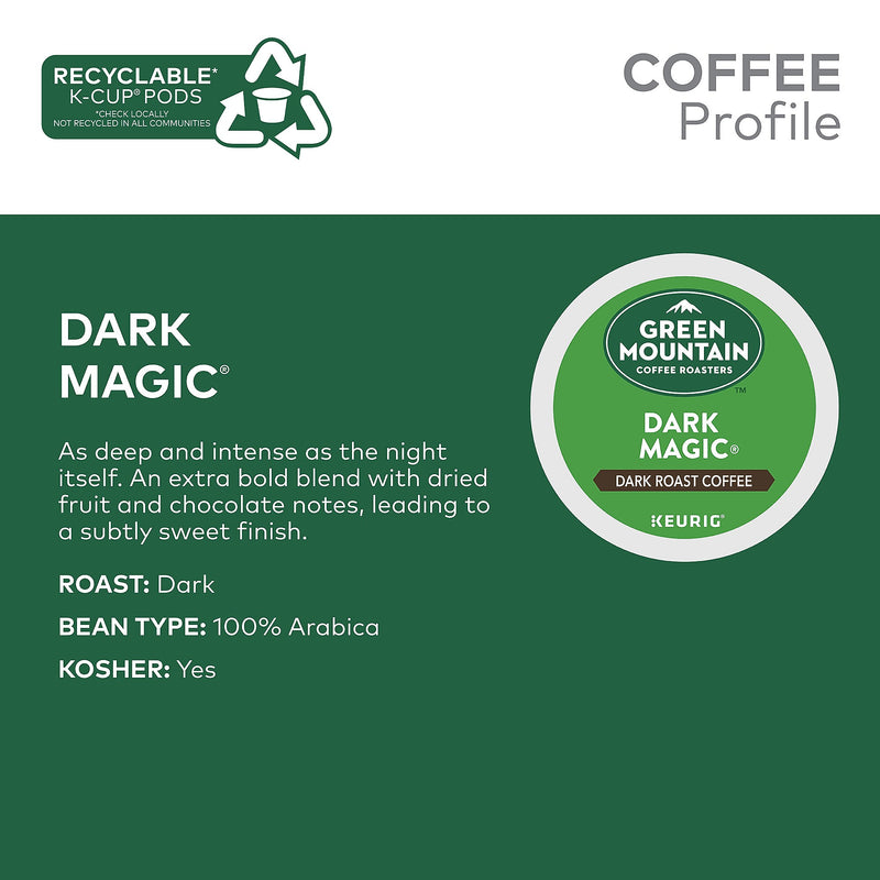 Green Mountain Dark Magic Coffee Keurig® K-Cup® Pods, Dark Roast, 48/Box (81911/15171)