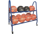 Champion Sports Deluxe Heavy-Duty Basketball Cart, Blue (BRC12)