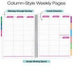 2026 Global Printed Products Teal Gold Marble 8.5" x 11" Weekly & Monthly Planner, Paperboard Cover (NRY26-LAMF-54)